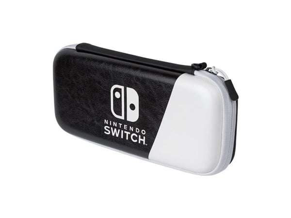 PDP Deluxe Travel Case - Spillkonsollveske - tynn - svart og hvit - for Nintendo Switch, Nintendo Switch Lite, Nintendo Switch OLED