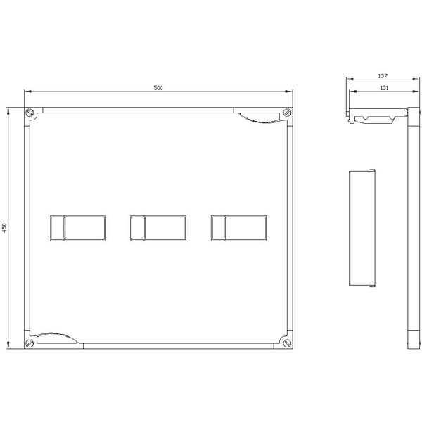 Siemens 8GK4730-2KK22, 450 mm, 500 mm, 450 mm, 100 mm, 2,6 kg