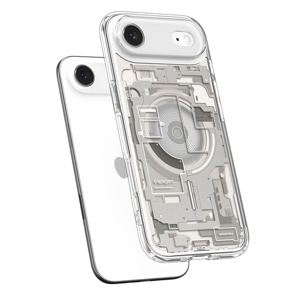 Spigen Ultra Hybrid Zero One (MagFit), Mobilskal, Apple, iPhone 17 Air, 16,5 cm (6.5"), Titan, Transparent