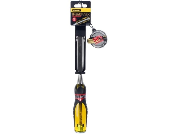 Stanley FATMAX 0-16-257, Lyhyt taltta, Kromivanadiini-teräs, musta, Keltainen, Metalli, Muovi, Kumi, 16 mm, 13 cm