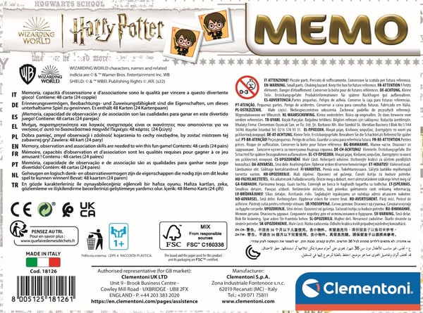 Clementoni memospel Harry Potter