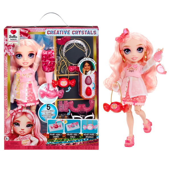 Rainbow High Creative Crystals Fashion Doll- Bella, Modedocka, Honkoppling, 8 År, 280 mm, Multifärg