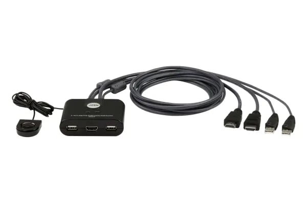 2-ports USB VGA/FHD HDMI KVM-bryter