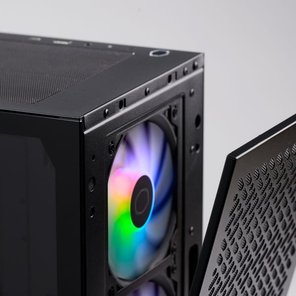 Cooler Master Elite 302 - MT - micro ATX - sidepanel med vindu (herdet glass) - ingen strømforsyning (ATX) - svart - USB/lyd