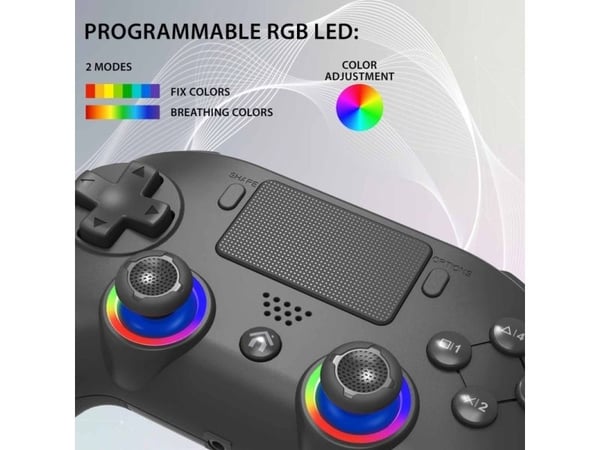 Subsonic SA5716-1, Gamepad, PC, PlayStation 5, D-måtte, Hjemknap, Knappen Indstillinger, Knappen Del, Analog/digital, Flerfarvet, Trådløs