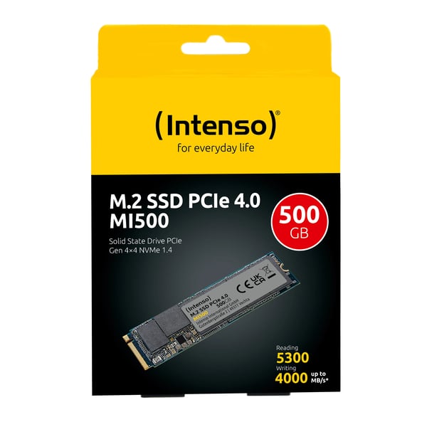 Intenso MI500 - SSD - 500 GB - inbyggd - M.2 2280 - PCIe 4.0 x4 (NVMe)