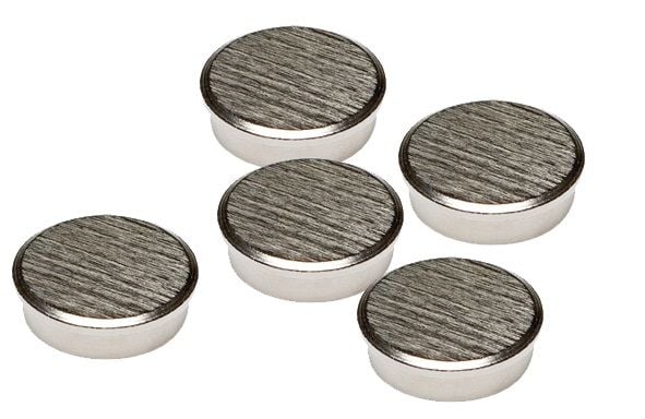 FRANKEN krom holdemagnet, holdekraft: 8000 g, diameter. 22 mm superholdemagnet med kromhette, farge: sølv - 1 stk (HM22CR/5)