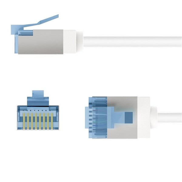 Goobay 74332, 1 m, Cat6a, U/FTP (STP), RJ-45, RJ-45, Hvit