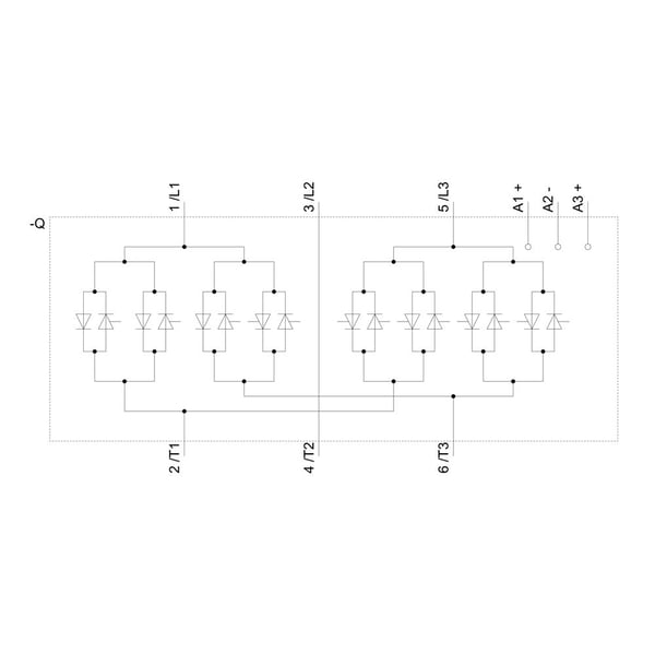 Siemensin puolijohdekontaktori, 3-vaiheinen 24 VDC 2 NO - ruuviliittimet (3RF3405-1BD04)