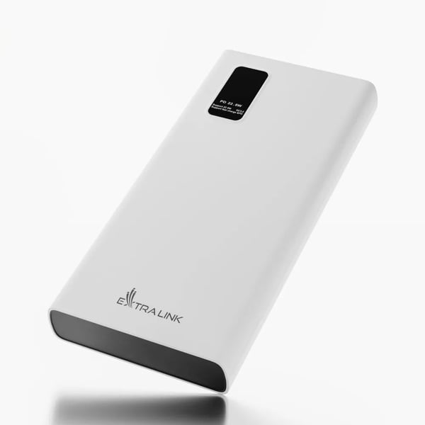 Extralink EPB-067W - Powerbank - 10000 mAh - 22,5 Watt - 4,5 A - pikalataus - 3 lähtöliitäntää (24-nastainen USB-C, 2 x 9-nastainen USB tyyppi A) -...