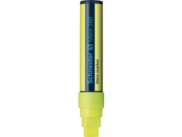 Schneider Maxx 260 - Markør - for glass - gul - vannbasert flytende kritt - 2-15 mm - ekstra bred