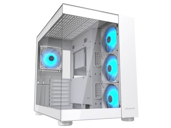 Cougar FV150 ARGB PC-chassi för ATX, micro-ATX och Mini-ITX, CGR-5KA1W-RGB, vit