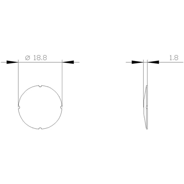 Siemens 3SU1900-0AB71-0RG03SU19000AB710RG0 kiinnitettävä kyltti, 1 g, 18 mm, 18 mm, 1 mm