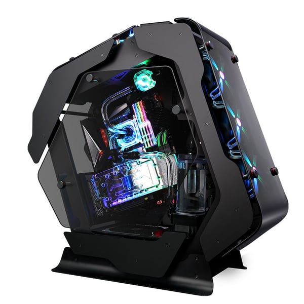 ZALMAN Z-MACHINE 500 - Mid tower - laajennettu ATX - sivupaneeli ikkunalla (karkaistua lasia) - ei virtalähdettä - USB/Audio