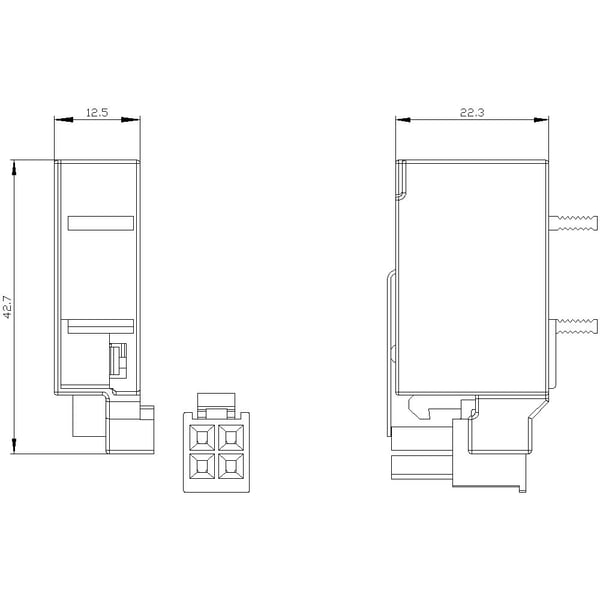 Siemens 3VW9727-0AB11 laukaisunilmaisukytkin, 1 kpl, 70 g, 140 mm, 90 mm, 61 mm