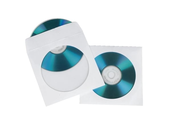 Hama CD Paper Sleeves, white, 100 pcs/Pack, 1 levyt, Valkoinen, Paperi, 190 mm, 135 mm, 45 mm