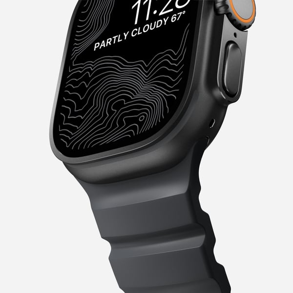 Nomad Rocky Point armband 49mm/46mm/45mm för Apple Watch, svart
