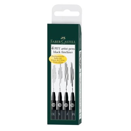 FABER-CASTELL 167115 - Musta - Multi - Musta - Vesipohjainen muste - 4 kpl(t)