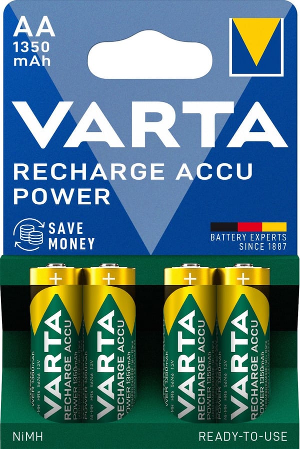 Varta - Batteri AA type - NiMH - (genopladelige) - 1350 mAh (pakke med 4)