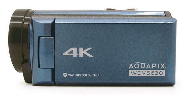 Easypix Aquapix WDV5630 - Videokamera - 4 K / 30 fps - 13.0 MP - flashkort - undervatten upp till 5 m - gråblå