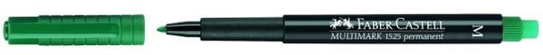 Faber-Castell MULTIMARK 1525 - Markering - permanent - grön - 1 mm - medel - med radergummi