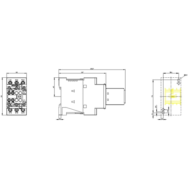 Siemens 3RT2024-1BM44 Tehonsuojaus 3 x katkaisija 690 V/AC 1 kpl