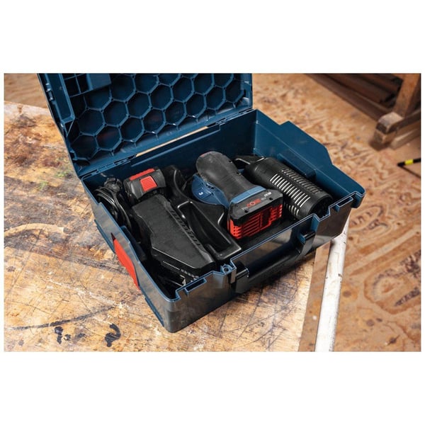 Bosch GEX 18V-150-3, Eksentersliper, Orbital, Velcro mappe, Blå, Børsteløs, 5000 RPM - SOLO