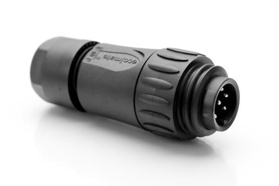Amphenol C016 30H006 110 12, 14 A, 250 V, Suora, Uros, Musta, IP67