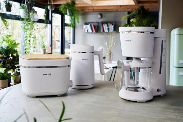 Philips 5000 Series HD9365 Eco Conscious Edition - Vattenkokare - 1.7 liter - 2.2 kW - matt silkesvit