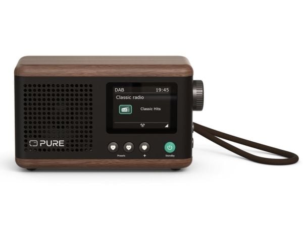 Pure Classic Mini DAB+-radio FM 5 W, kaffesvart/valnøtt
