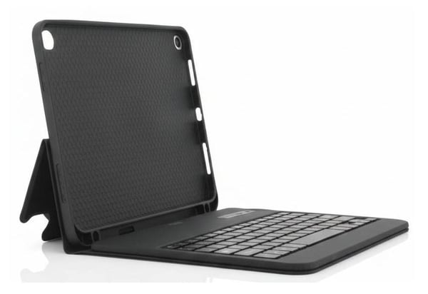 Mobilis Element - Tastatur og folioveske (folioeske) - with french bluetooth keyboard - trådløs - Bluetooth - AZERTY - svart tastatur, svart boks -...