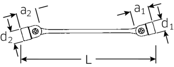 STAHLWILLE 29 A 3/8 X 7/16, Hylsyavain, 1 kpl, Ruostumaton teräs, Terästä, 98 g