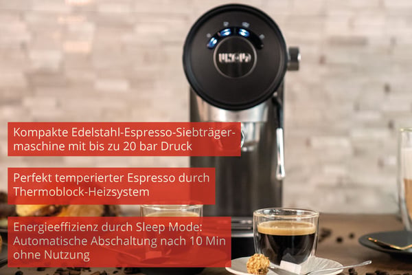 Unold 28636 Espressokone Piccopresso Espressokone Piccopresso