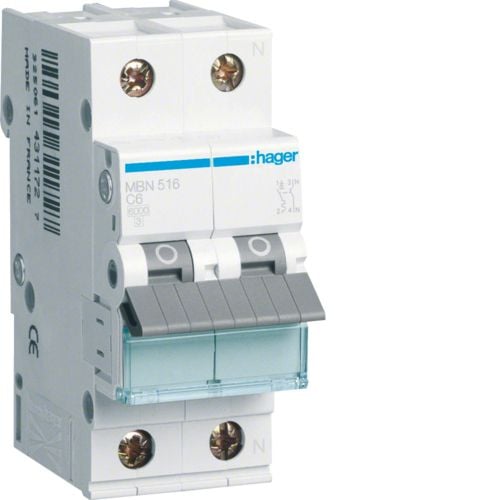 Hager MBN516, 50 - 60 Hz, 16 A, 2P