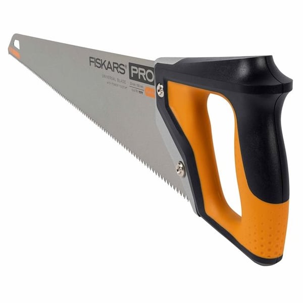 Fiskars Pro PowerTooth, Kaarisaha, Puu, Musta, Hopea, Keltainen, Musta, Keltainen, 55 cm, 0,9 mm