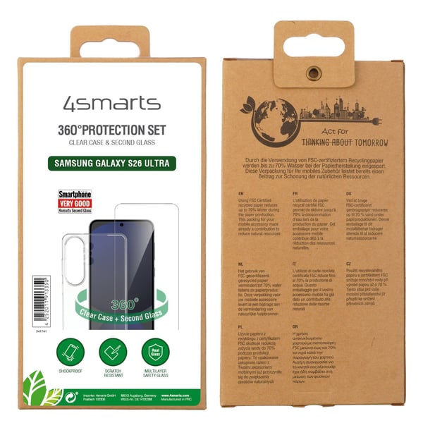 4smarts 541741, Suojus, Samsung, Galaxy S26 Ultra, 17,5 cm (6.9"), Läpinäkyvä