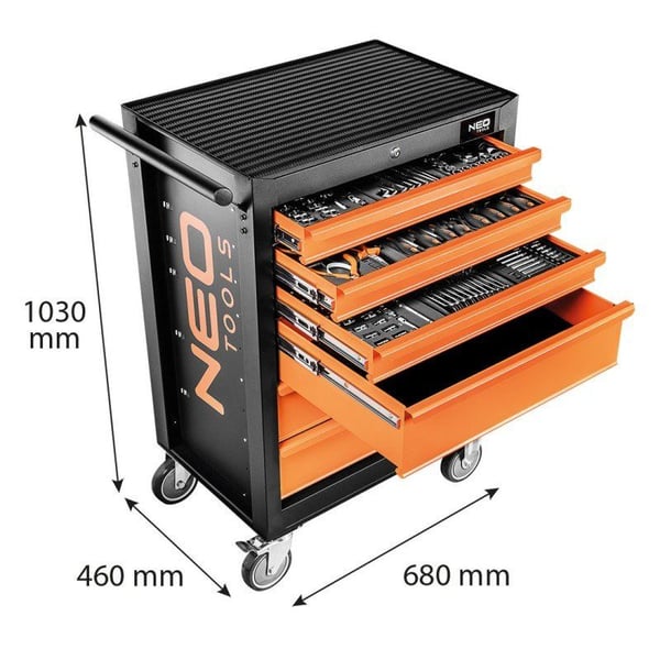 Neo Tools Verkstadsskåp, 6 lådor + 149 verktyg