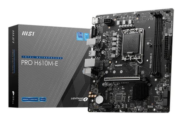 MSI PRO H610M-E -emolevy, H610, LGA 1700, micro-ATX, DDR5