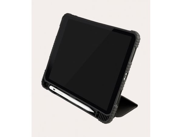 "Tucano Educo Case - panssaroitu kotelo iPad 10.9"" (2022) w/Magneetti & Stand up Apple Pencil Holder (musta)"