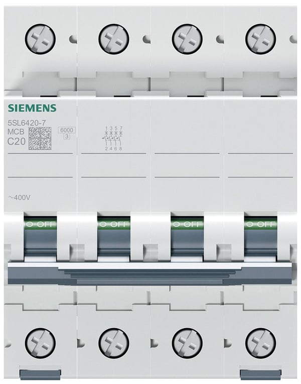 Siemens 5SL64207 5SL6420-7 ledningsskyddsbrytare 20 A 400 V