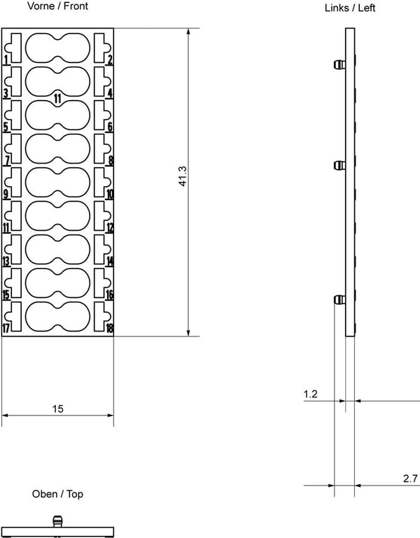 Siemens 6ES71936CP112MT0 6ES7193-6CP11-2MT0 PLC-värikoodikilpi, 83 mm, 93 mm, 14 mm, 6 g