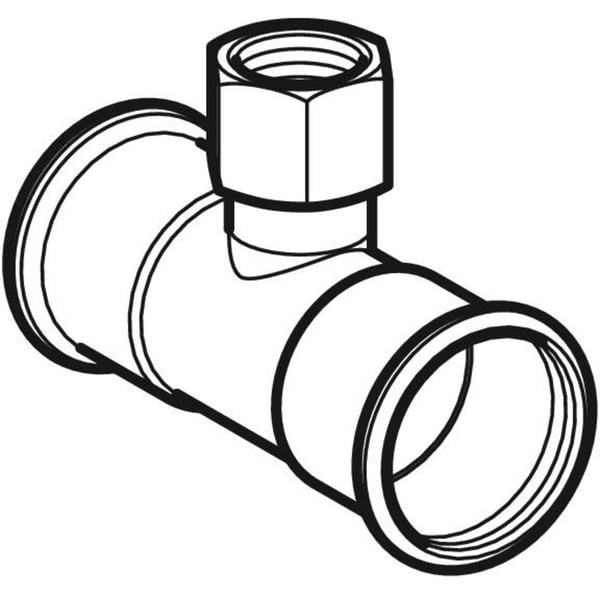Geb. Mapress FZ T-kappale 42x1 - Geberit Mapress FZ T-kappale sisäkierre d42mm Rp1 d1=42mm Rp1 d1=42mm