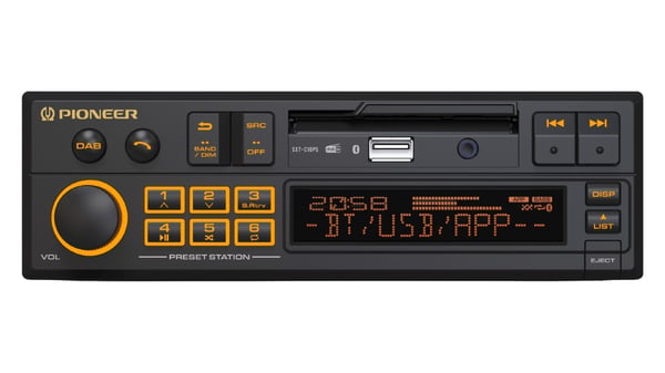 Pioneer SXT-C10PS, Svart, 1 DIN, 88 W, DAB+, FM, 87,5 - 108 MHz, DAB+