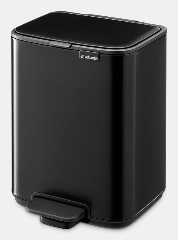 Brabantia Bo, 4 L, Suorakulmainen, Terästä, musta, Muovi, Poljin