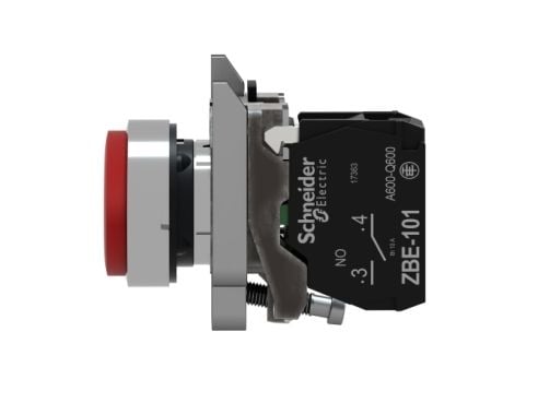 Schneider Electric XB4, Knapp, IP66, IK06, Klass I, 30 mm, 57 mm