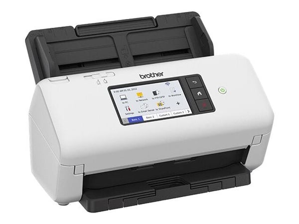 Brother ADS-4700W - Asiakirjaskanneri - Dual CIS - Duplex - A4 - 600 dpi x 600 dpi - jopa 40 sivua/min (mono) / jopa 40 sivua/min (väri) - ADF (80 ...