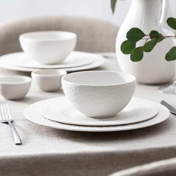 Villeroy & Boch Manufacture Rock servisesett, 6 deler, hvit