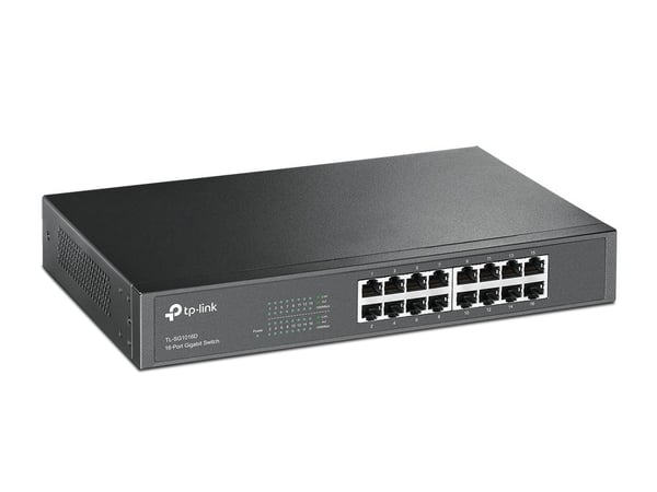 TP-Link TL-SG1016D 16-Port Gigabit Switch - Switch - ikke-styrt - 16 x 10/100/1000 - stasjonær