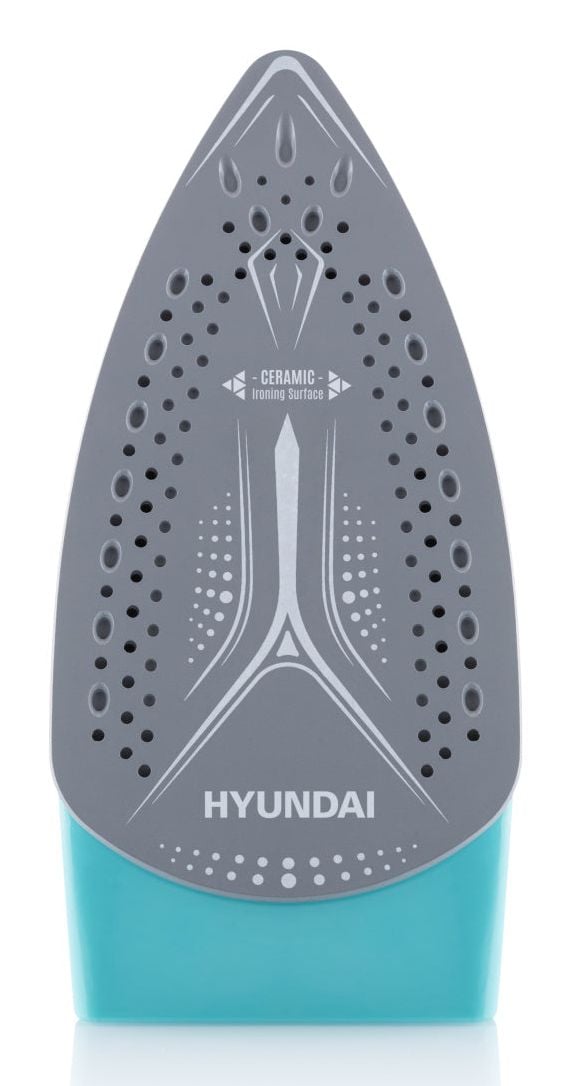 Hyundai SI990, Torr & Ångstrykjärn, Keramisk stryksula, 1,9 m, Vit, Turkos, 30 g/min, 0,06 l