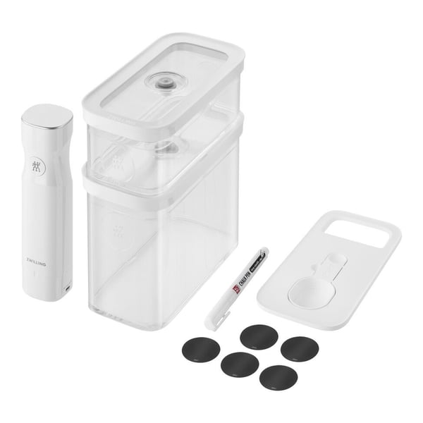 Zwilling Fresh & Save CUBE vakuumsett M 5 stk., transparent/hvit 1025970
